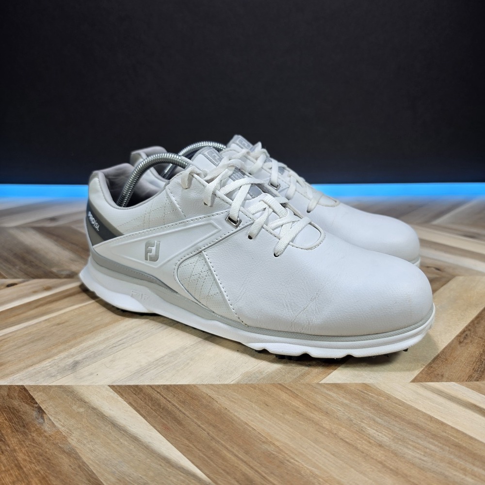 FootJoy Pro SL Men's 9 XW White Gray Spikeless Golf Shoes 53804 Waterproof